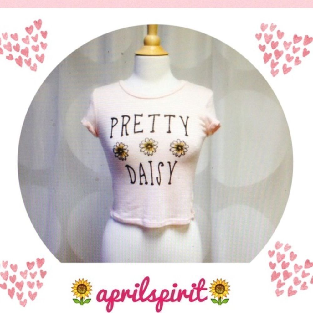 🚨CLEARANCE🚨 April Spirit Pink Daisy Crop Top-Size Small NWT - Picture 6 of 9